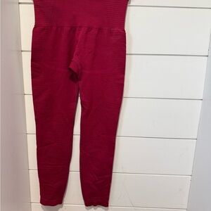 Gymshark Kids Seamless High-Waist Leggings - Berry Red